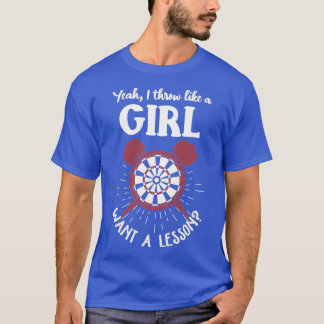 Camiseta Darts Shirt Gracioso Chica De Provocar Dardos