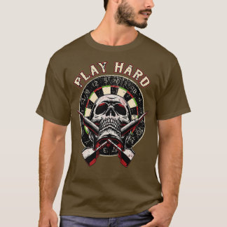 Camiseta Darts-Shirt Juega con el tablero de flecha de crán
