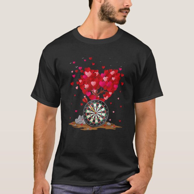 Camiseta Darts Sports Lover Heart Shape Darts Valentine's D (Anverso)