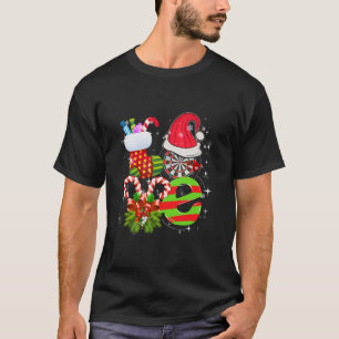 Camiseta Darts Sports Lover Xmas iluminando a Santa Love Da