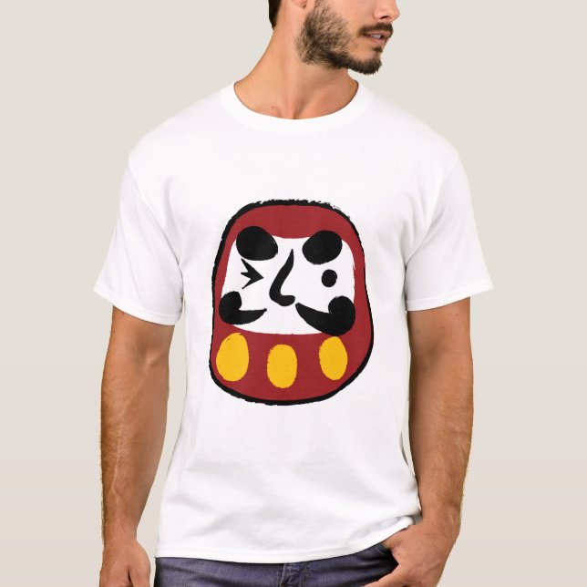 Camiseta Daruma afortunado de Japón (Anverso)