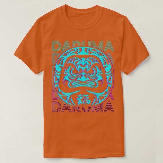 Camiseta Daruma Doll japonés regalo retro (Diseño del anverso)