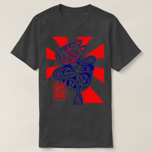Camiseta Daruma Kitsune Mask (Diseño del anverso)