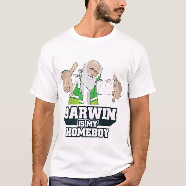 Camiseta Darwin es mi Homeboy (a todo color) (Anverso)
