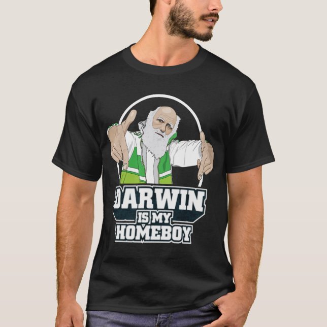 Camiseta Darwin es mi Homeboy (a todo color) (Anverso)