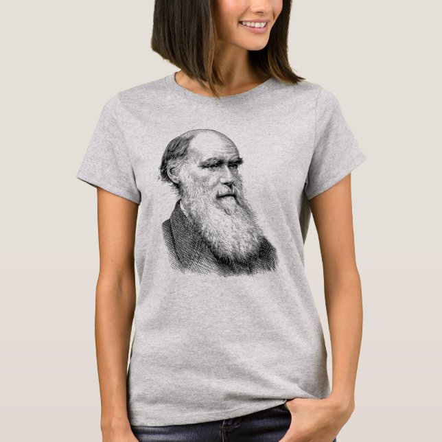 Camiseta Darwin Portrait Evolution/ Charles Darwin (Anverso)