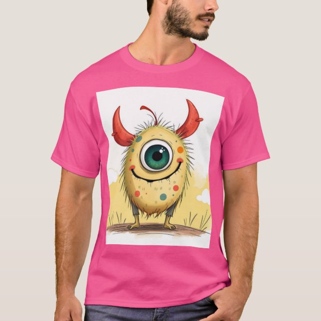 Camiseta „Das fröhliche Punkti-Monster“   (Anverso)