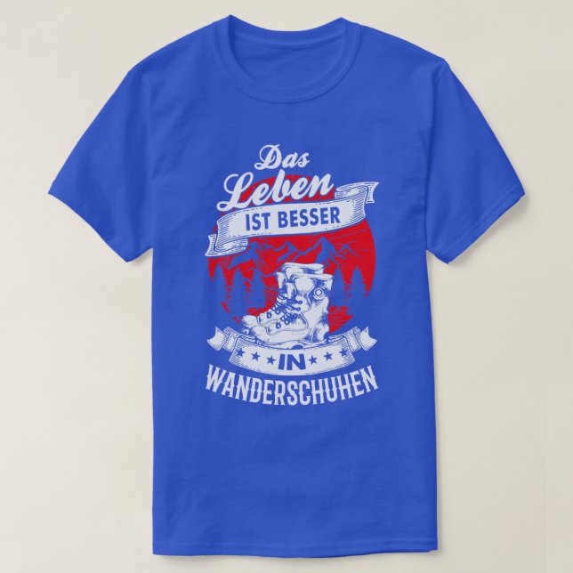 Camiseta Das Leben su pesebre en Wanderschuhen (Diseño del anverso)