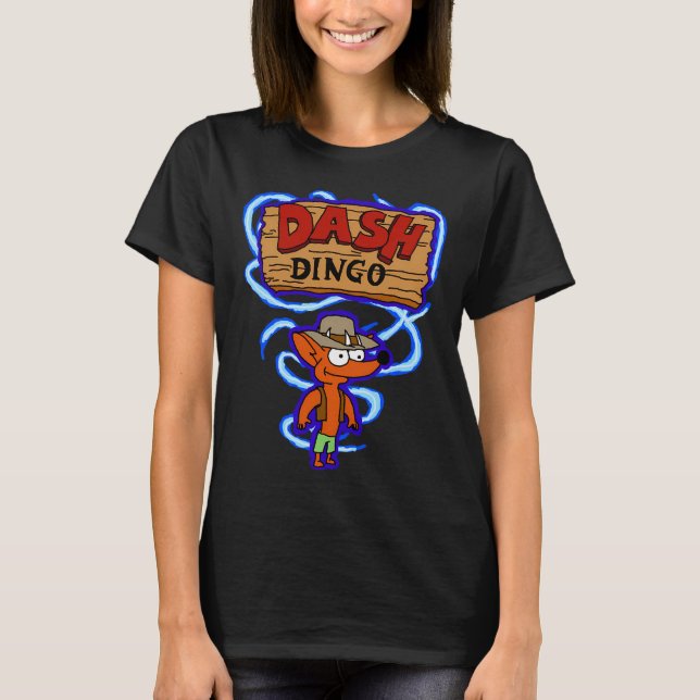 Camiseta Dash Dingo (con fondo) (Anverso)