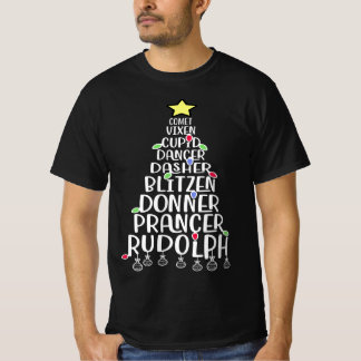 Camiseta Dasher Dancer Prancer Nombres divertidos de renos