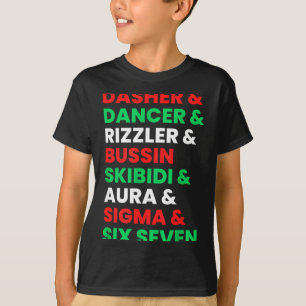 Camiseta Dasher Dancer Prancer & Rizzler 67 Niños Divertido