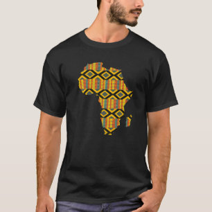 Camiseta Dashiki Print African Map Tribal Ethnic Kente Clot