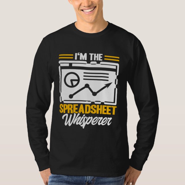 Camiseta Data Analyst Spreadsheet Whisperer Data Scientist (Anverso)