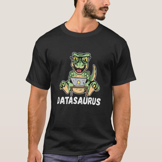 Camiseta Data Analyus Datasaurus Genius Trex Data Collector (Anverso)