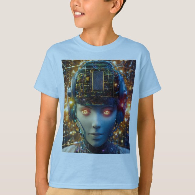 Camiseta "Data Dreamer" - Ilustrando un paisaje surrealista (Anverso)