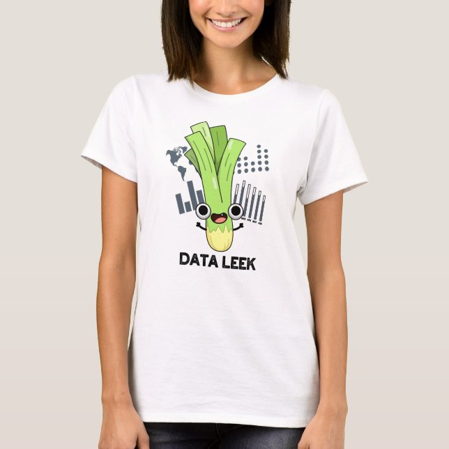 Camiseta Data Leek Funny Computer Veggie Pun (Anverso)