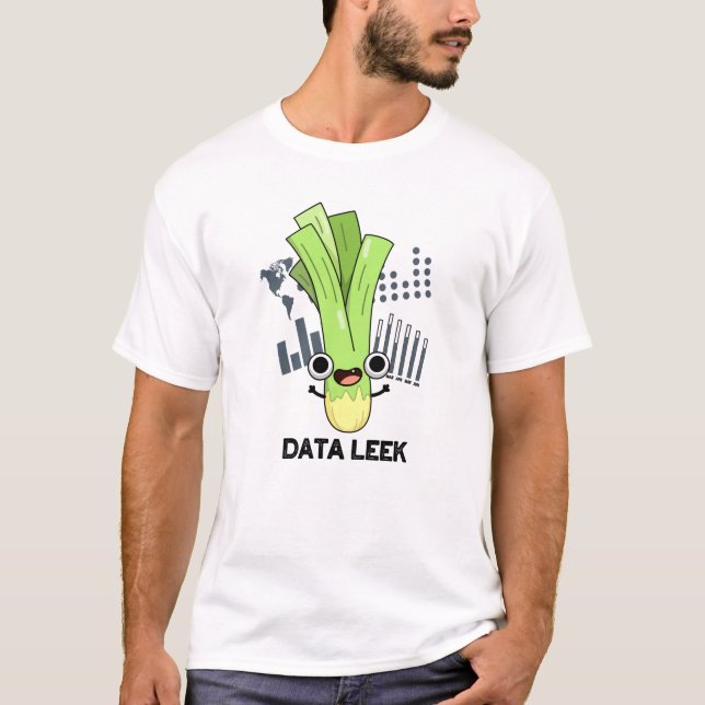 Camiseta Data Leek Funny Computer Veggie Pun (Anverso)