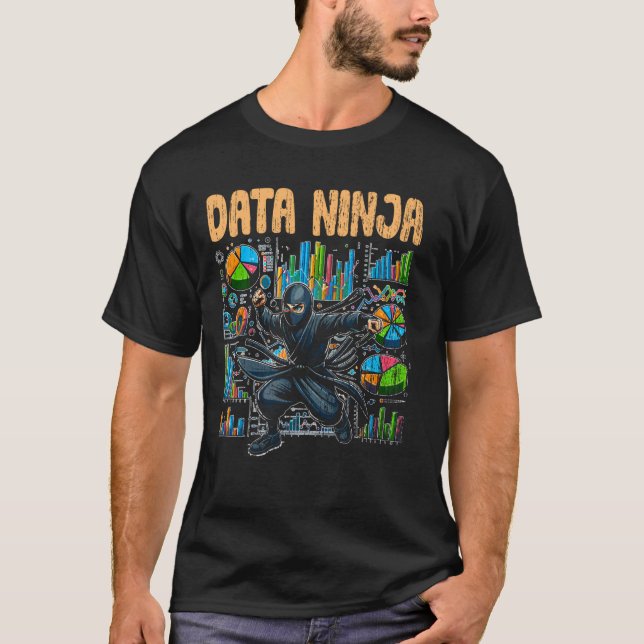 Camiseta Data Ninja Retro Data Science Deep Learning Para D (Anverso)