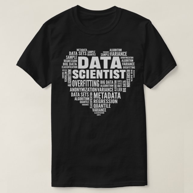 Camiseta Data Science Big Data Analytics Para Científico De (Diseño del anverso)