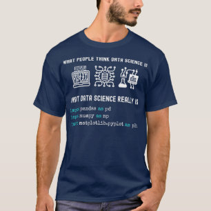Camiseta Data Science python programación numpy pandas matp