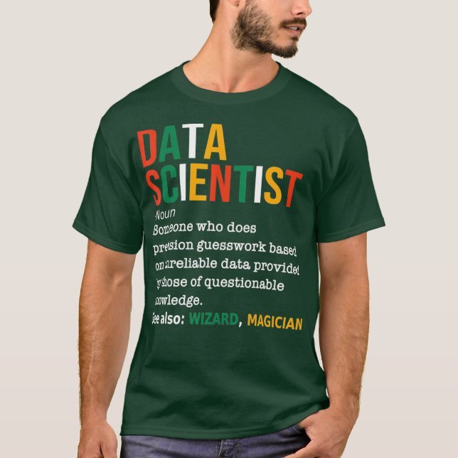Camiseta Data Scientist Definition Funny Data Analyst (Anverso)
