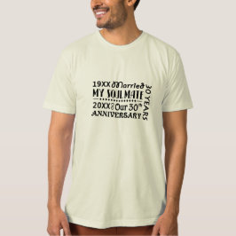 Camiseta Dated 300th Fun Modern Boda Aniversario Regalo