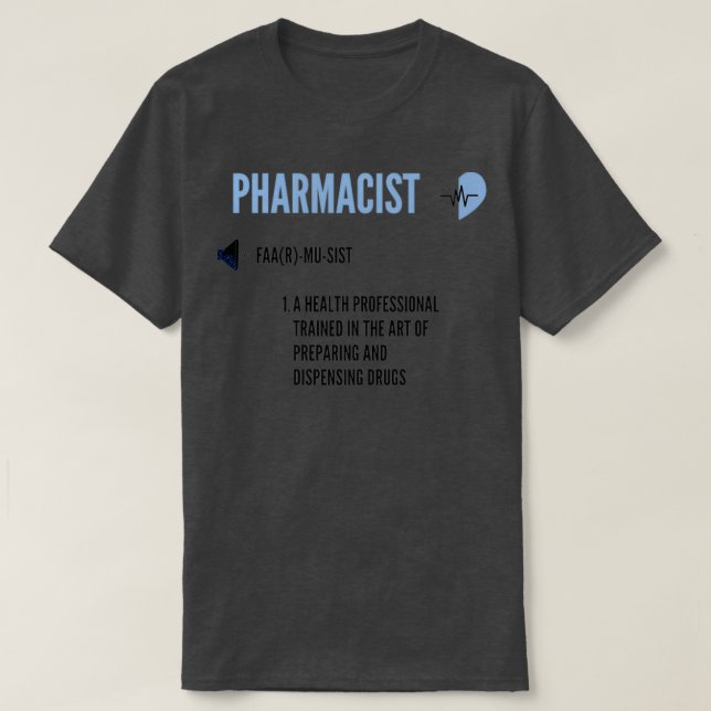 Camiseta Dato gracioso de definición farmacéutica 2 (Diseño del anverso)