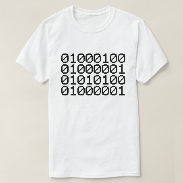 CAMISETA DATOS BINARIOS (Diseño del anverso)