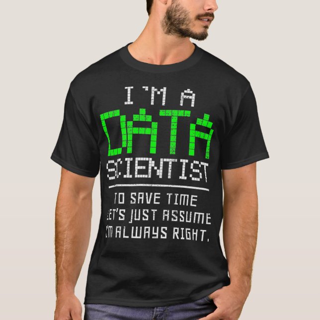 Camiseta Datos Científicos Estadísticas Informáticas de Mat (Anverso)