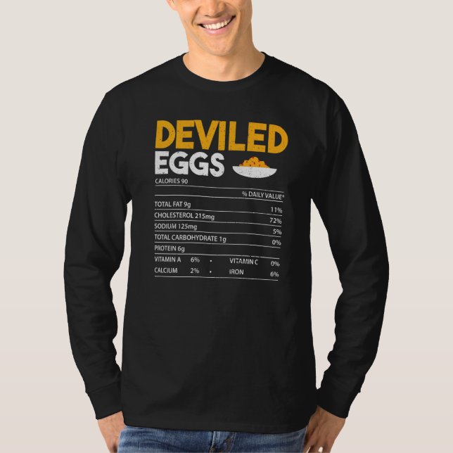 Camiseta Datos de Nutrición Huevos Rellenos Datos de Nutric (Anverso)