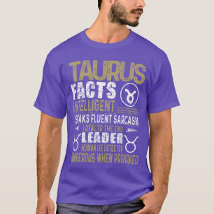 Camiseta Datos de Tauro Signo del Zodiaco Regalo de Cumplea