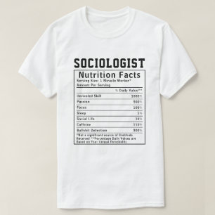 Camiseta Datos divertidos de nutrición del sociólogo Cienci