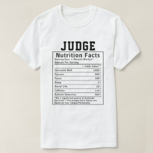 Camiseta Datos Divertidos de Nutrición para Juez Regalo par