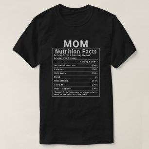 Camiseta Datos Divertidos sobre la Nutrición de Mamá Regalo