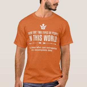 Camiseta Datos extraídos de estadísticas de ciencia de dato