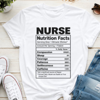 Camiseta Datos Nutricionales de Enfermería – Vida Divertida