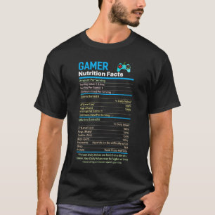 Camiseta Datos nutricionales de jugador divertido amigo jug