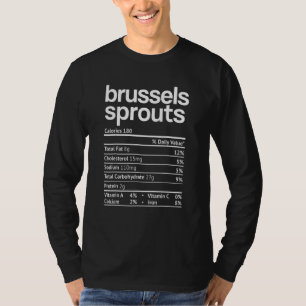 Camiseta Datos nutricionales de la col de Bruselas Acción d