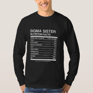 Camiseta Datos Nutricionales de la Hermana Sigma Divertidos