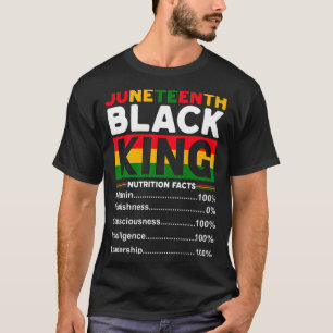 Camiseta datos nutricionales del rey negro del juneteenth h