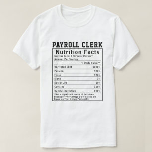 Camiseta Datos Nutricionales Divertidos para Asistente de N