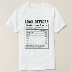 Camiseta Datos nutricionales divertidos para oficiales de p
