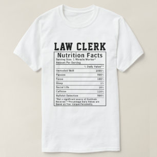Camiseta Datos Nutricionales Divertidos para Oficinistas de