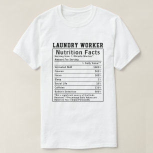 Camiseta Datos Nutricionales Divertidos para Trabajadores d