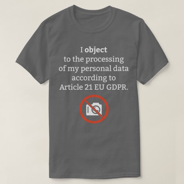 Camiseta Datos personales Privacidad GDPR Jura (Diseño del anverso)
