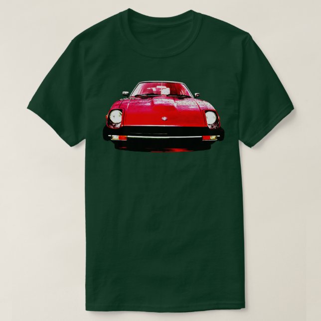 Camiseta Datsun 280ZX clásico rojo negrita (Diseño del anverso)