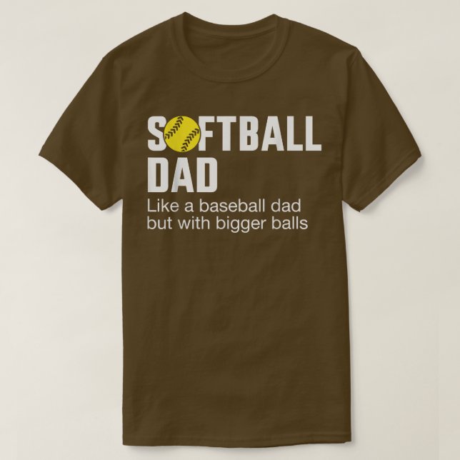 Camiseta Daug: Un padre gracioso de un softball para el día (Diseño del anverso)