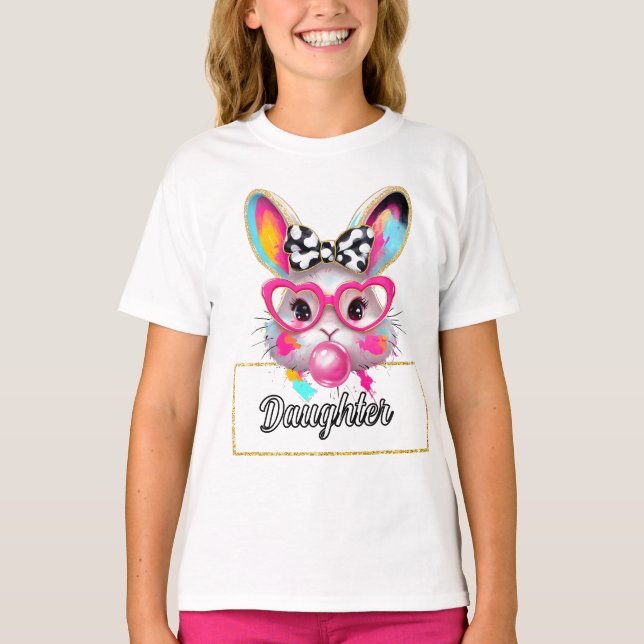 Camiseta Daughter Bubble Easter Bunny (Anverso)