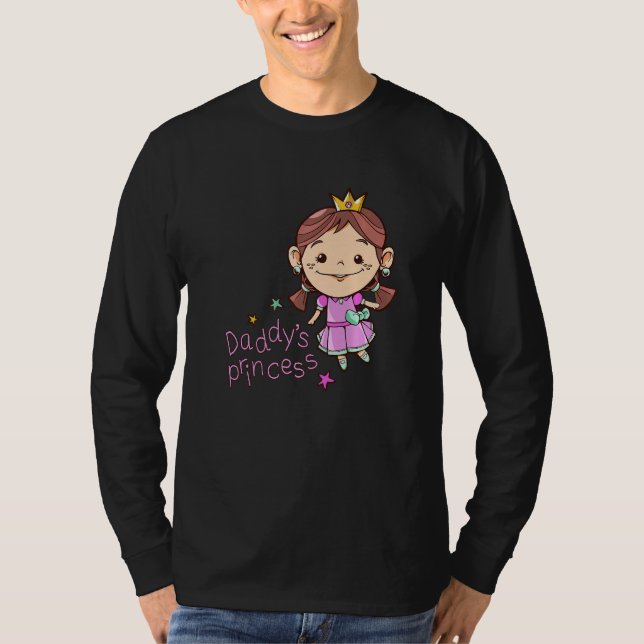 Camiseta Daughter Daddys Princess Girl First Father's Day (Anverso)