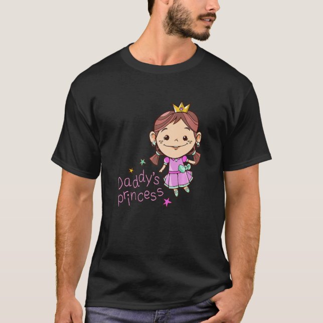 Camiseta Daughter Daddys Princess Girl First Father's Day (Anverso)